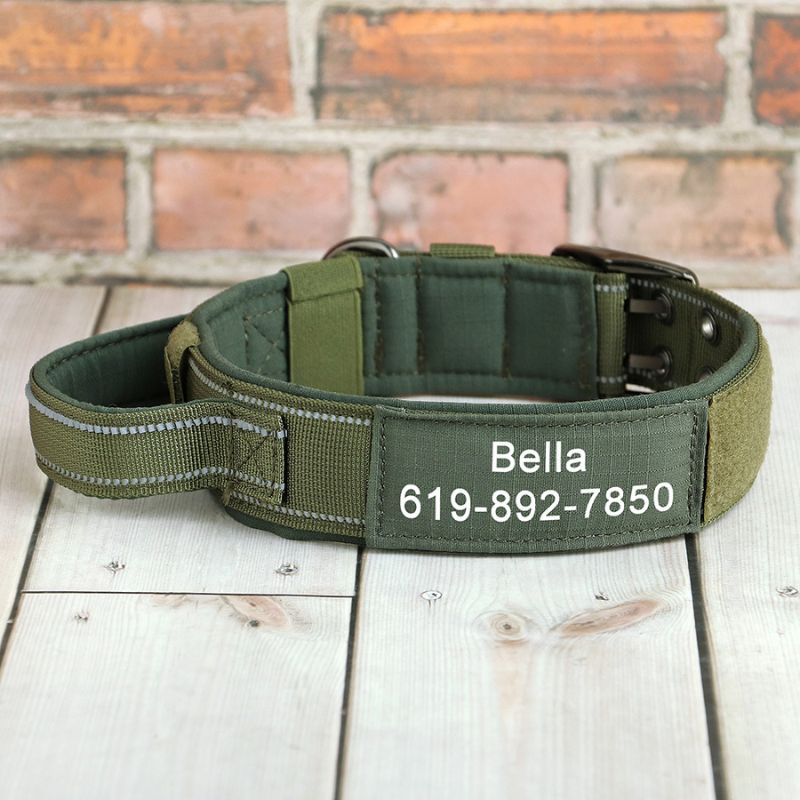 Tactical Dog Collar With Name Patch