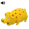 Latex squeaky pig dog toy Yellow