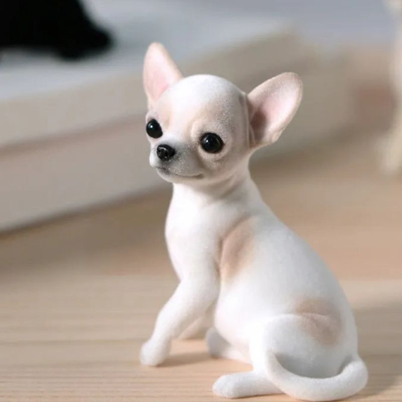 Miniature Chihuahua Figurine White