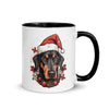 Christmas Doberman Coffee Mug Black