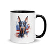 American Flag Doberman Coffee Mug 11 oz