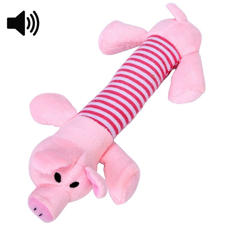 Long Pink Pig Dog Toy