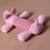 Back View Long Pink Pig Dog Toy