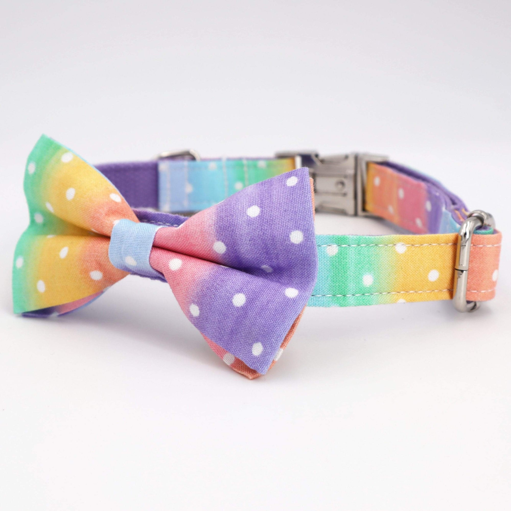 Candy Color Bow Tie Dog Collar