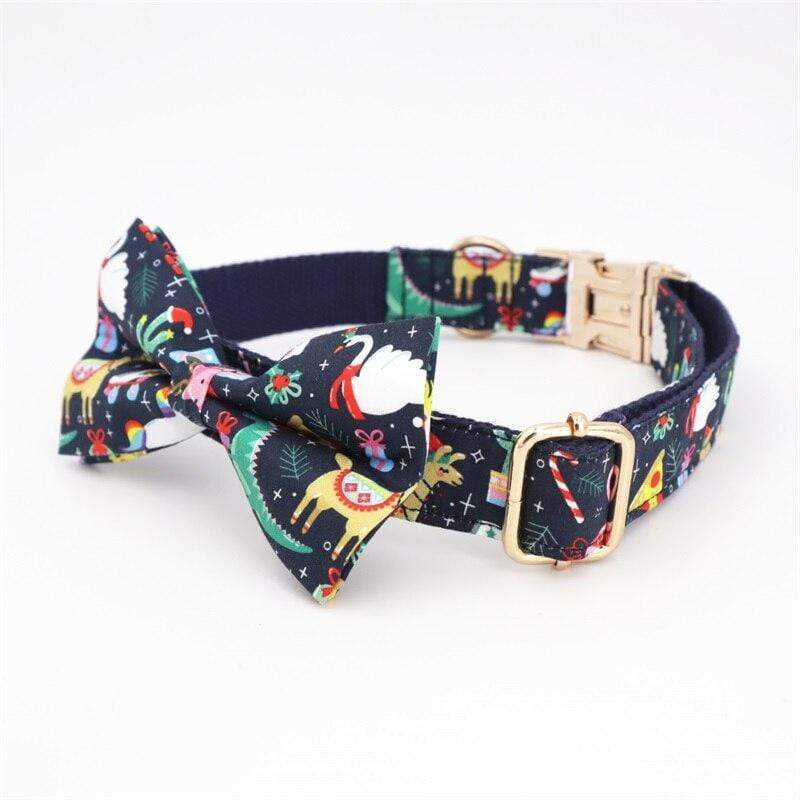 Christmas Gift Bow Tie Dog Collar