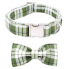Elegant Green Bow Tie Dog Collar