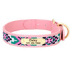 Pink Dog Collar With Id Plate