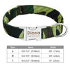 Size Guide Camo Dog Collar With Name