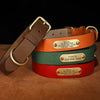 1.25 Wide Leather Dog Collar With Name Plate