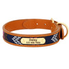 Brown Dog Collar With Id Plate