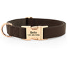 Leather Dog Collar with Name Stamped