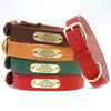 1.25 Wide Leather Dog Collar With Name Plate