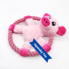 Squeaky Pig Rope Dog Toy
