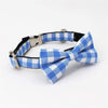 Light Blue Bow Tie Dog Collar