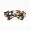 Orange Pumpkin Bow Tie Dog Collar