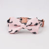 Pink Eye Bowtie Dog Collar