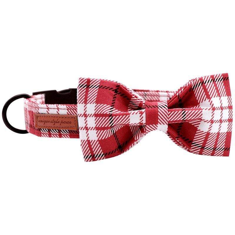  Red Bow Tie Dog Collar