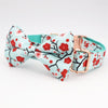 red flower dog bow tie