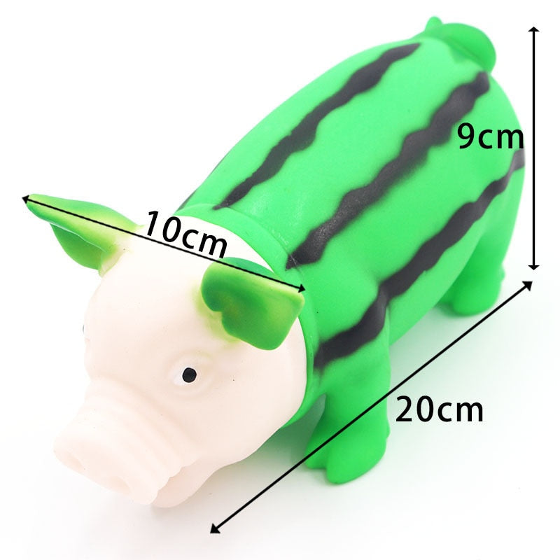 Green Pig Dog Toy