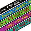 Dog Collar with Embroidered Name Tag