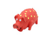 red pig dog toy