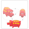 red pig dog toy