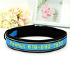 Blue Embroidered Reflective Personalized Dog Collar