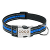 Personalized Thin Blue Line Dog Collar