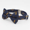 Tropical Pineapple Bow Tie Dog Collar