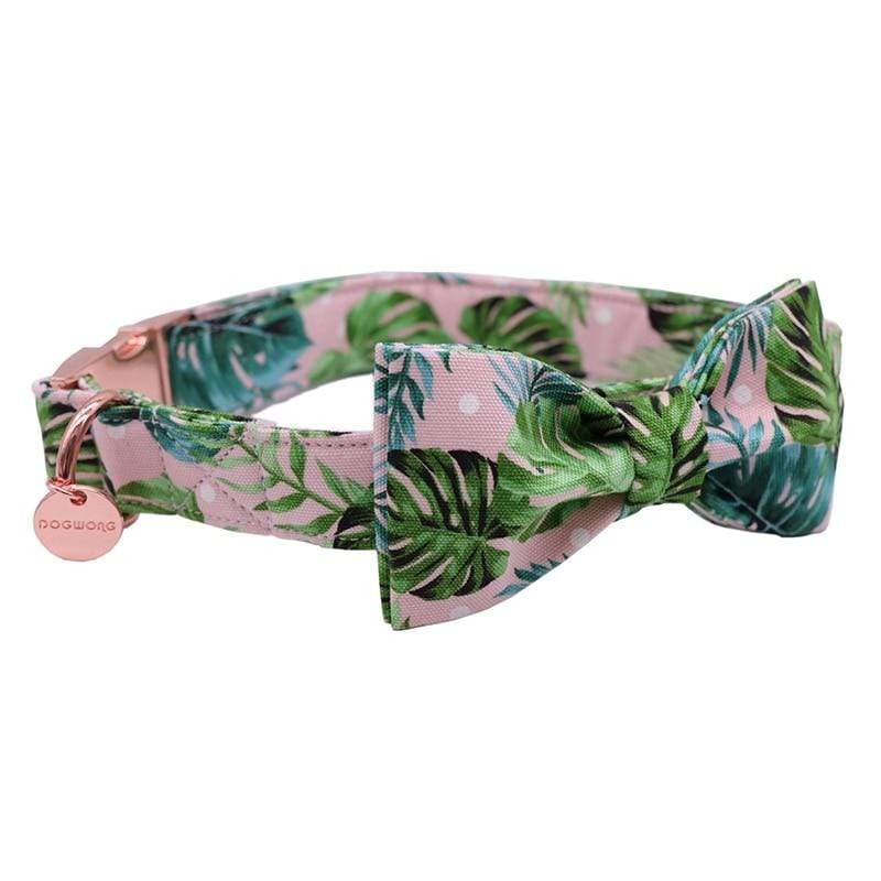 Vegetation Bow Tie Dog Collar