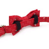 Starry Red Bow Tie Dog Collar