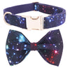 blue bow tie dog collar