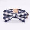 plaid bow tie dog collar