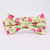 yellow green dog bow tie