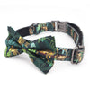 green bow tie dog collar
